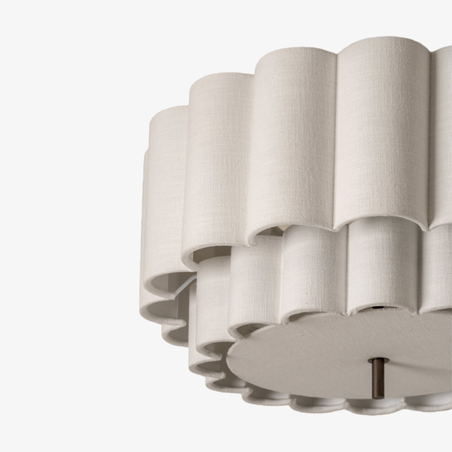Linbron Scalloped Silhouette Ceiling Light – Flush Mount for Living Room T479