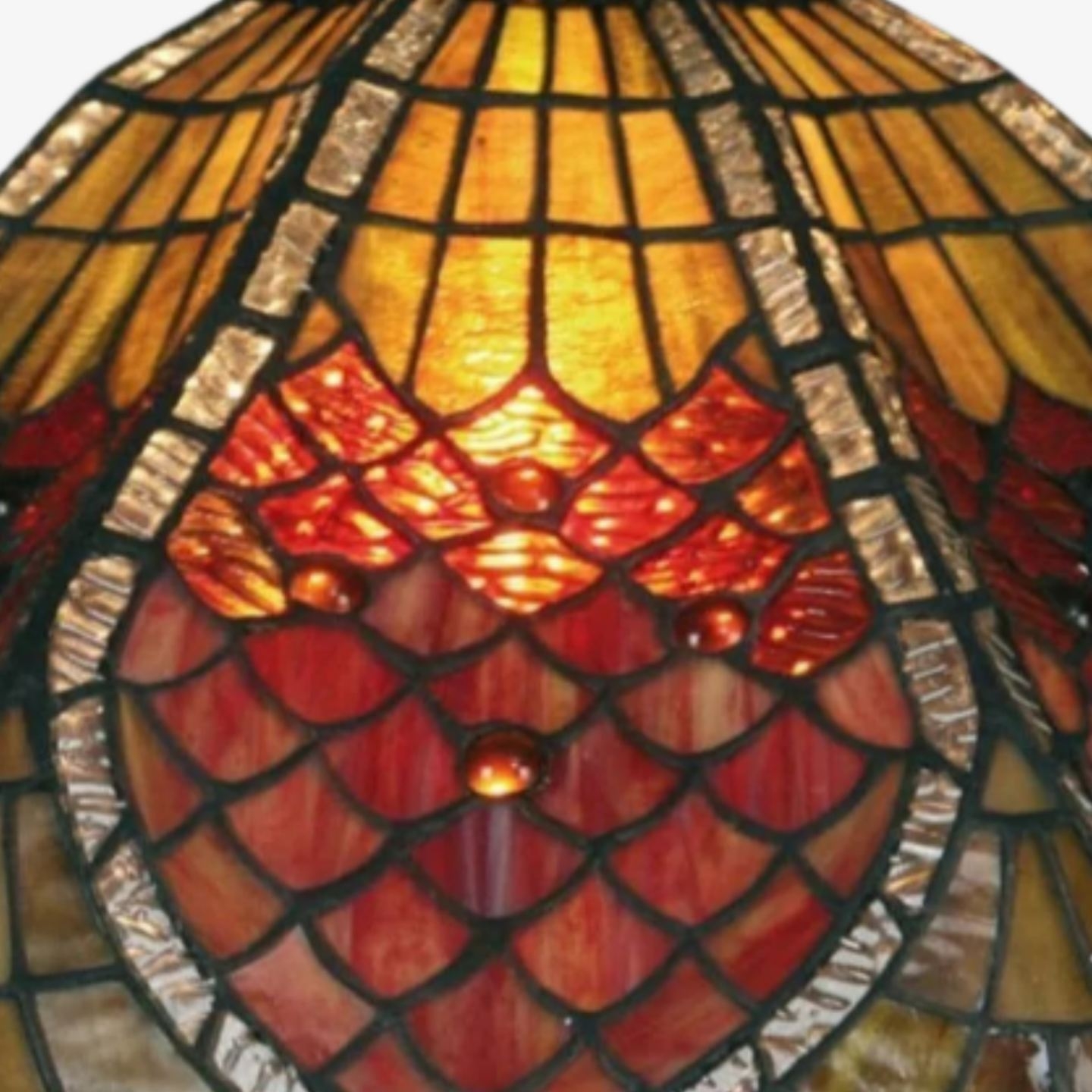 TF Orsino Decorative Tiffany Style Floor Lamp - Artistic Stained Glass Lamp for Bedroom T859