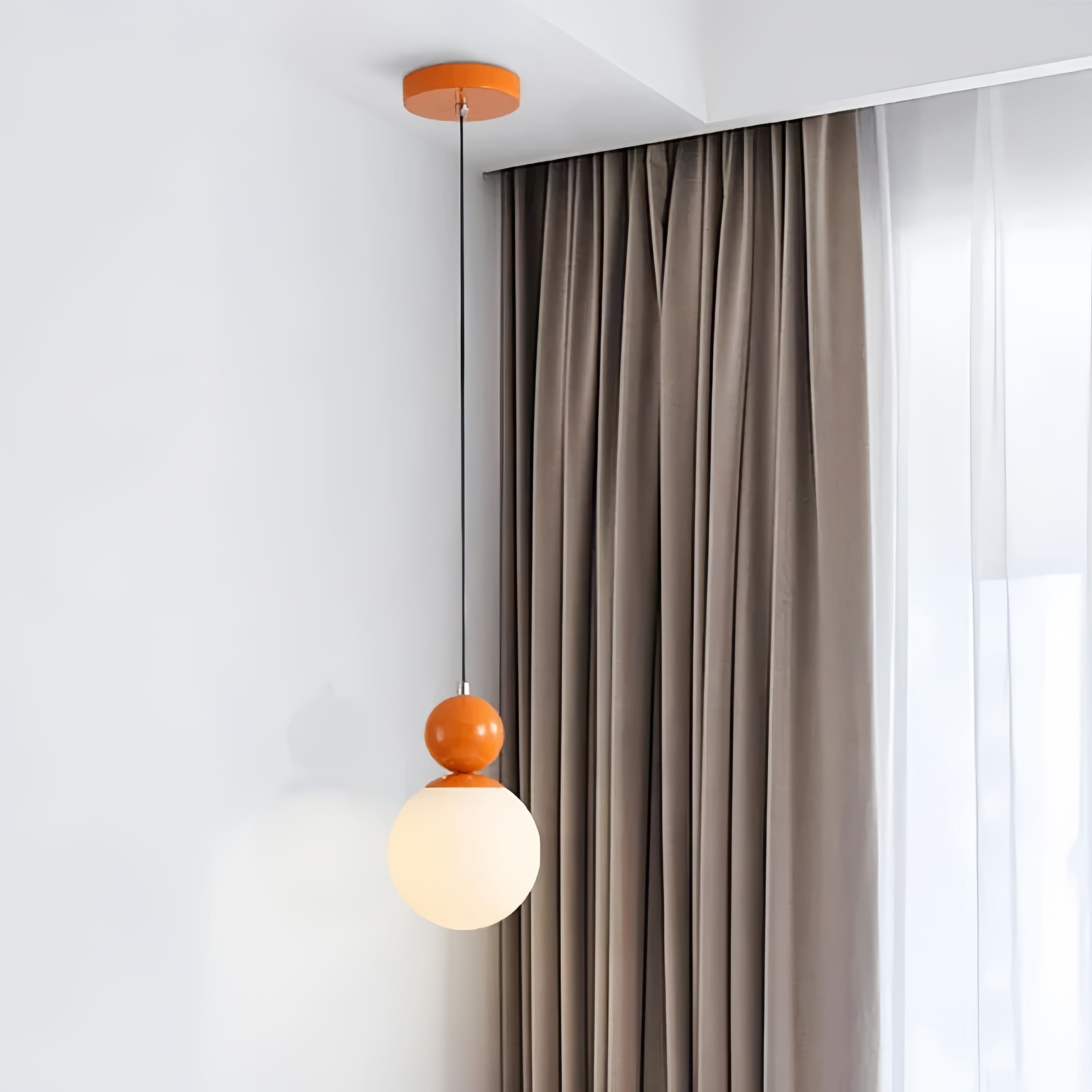 Modern Glass Pendant Light – Minimalist Warm Glow for Dining & Bar S240