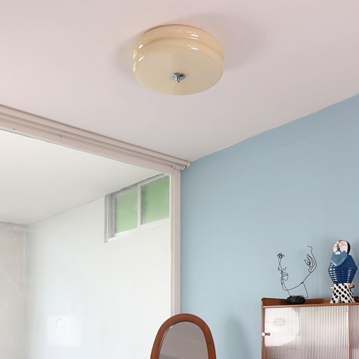 Vintage Glass Flush Mount Ceiling Light S115
