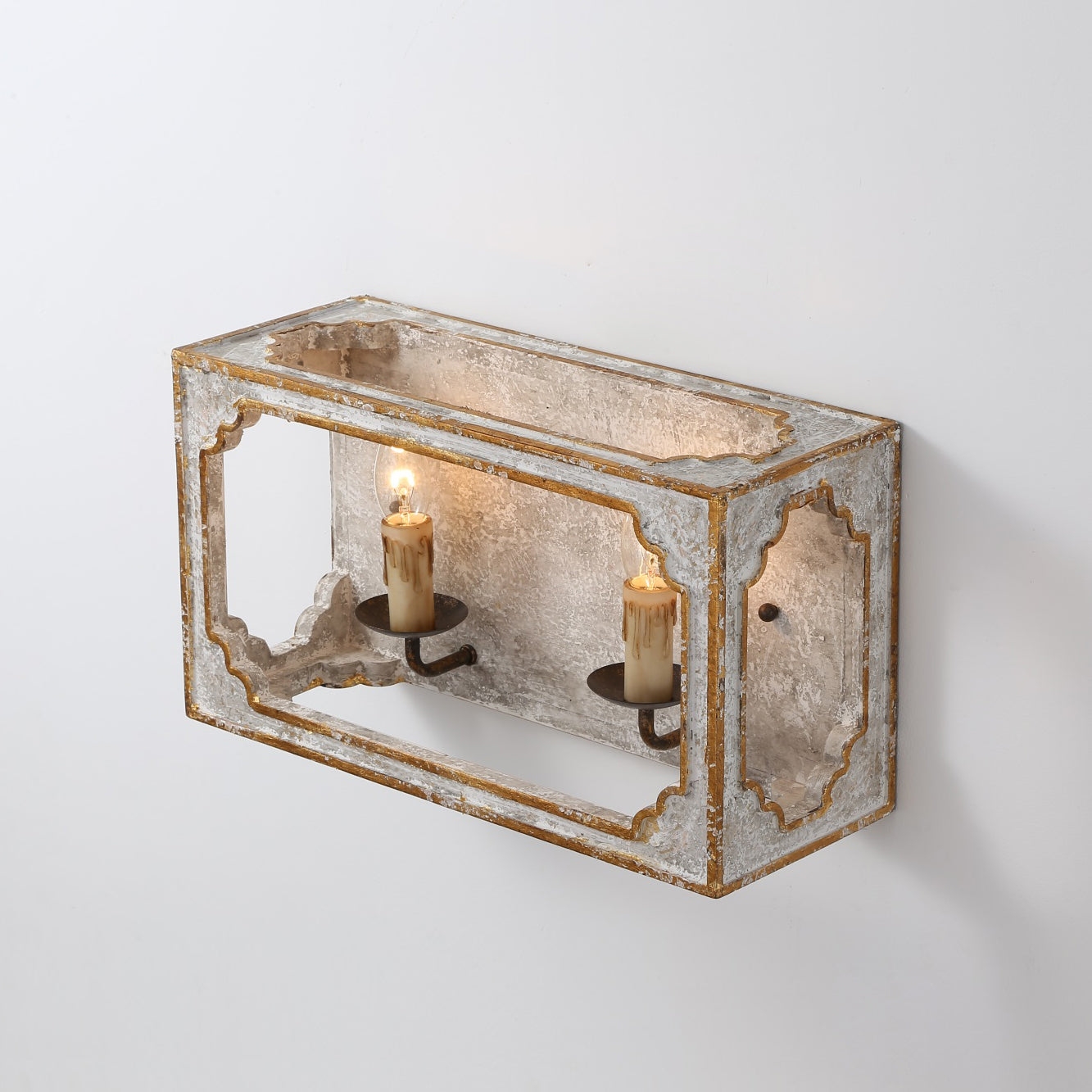 Boho Rustic Cube Sconce T1854