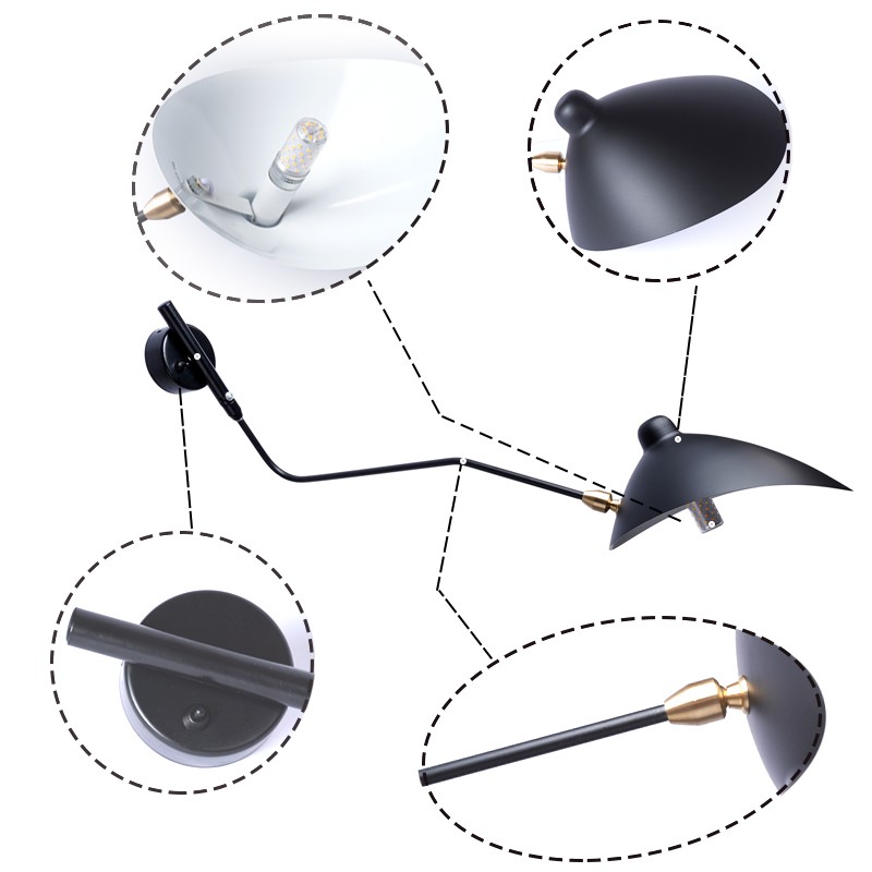 Arclume Modern Wall Light - Modern Adjustable Sconce for Living Room