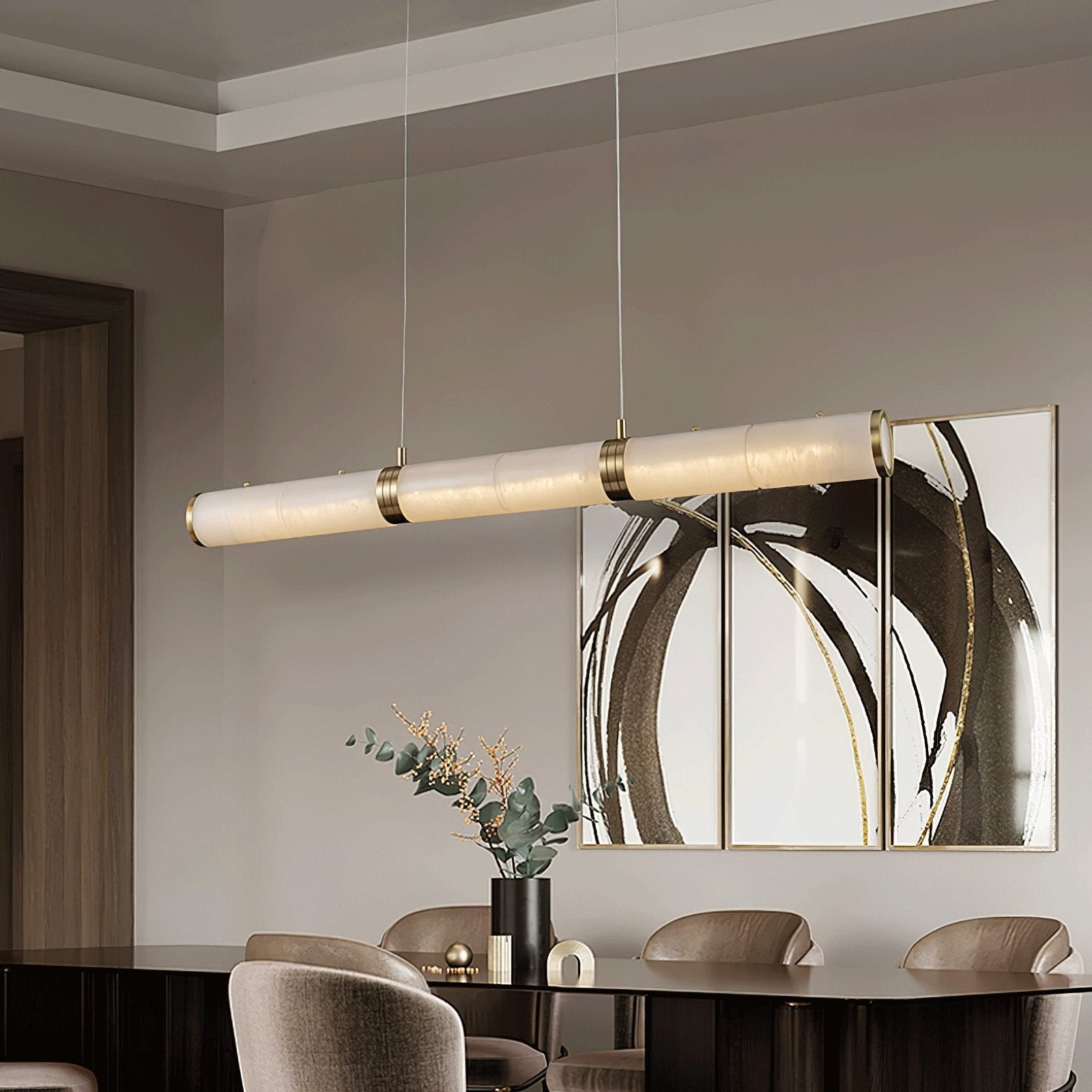 Luxurious Alabaster Beam Pendant Light M581