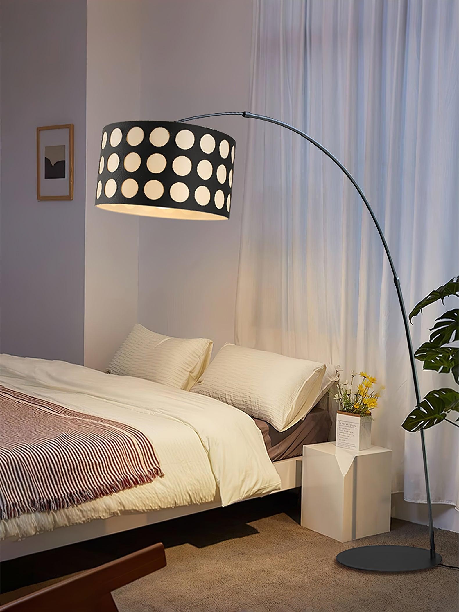 Geometry Polka Arc Fabric Floor Lamp S363