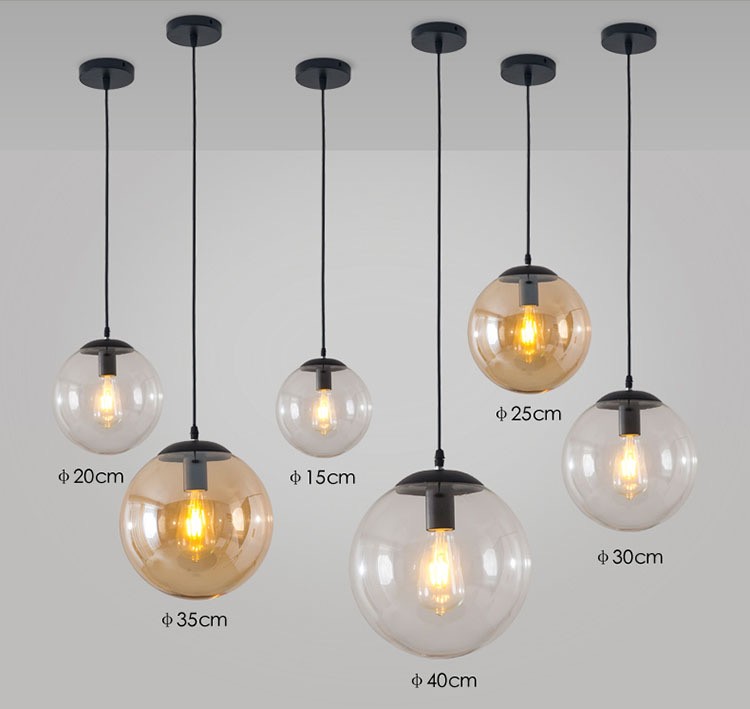 Glass Ball Pendant Light