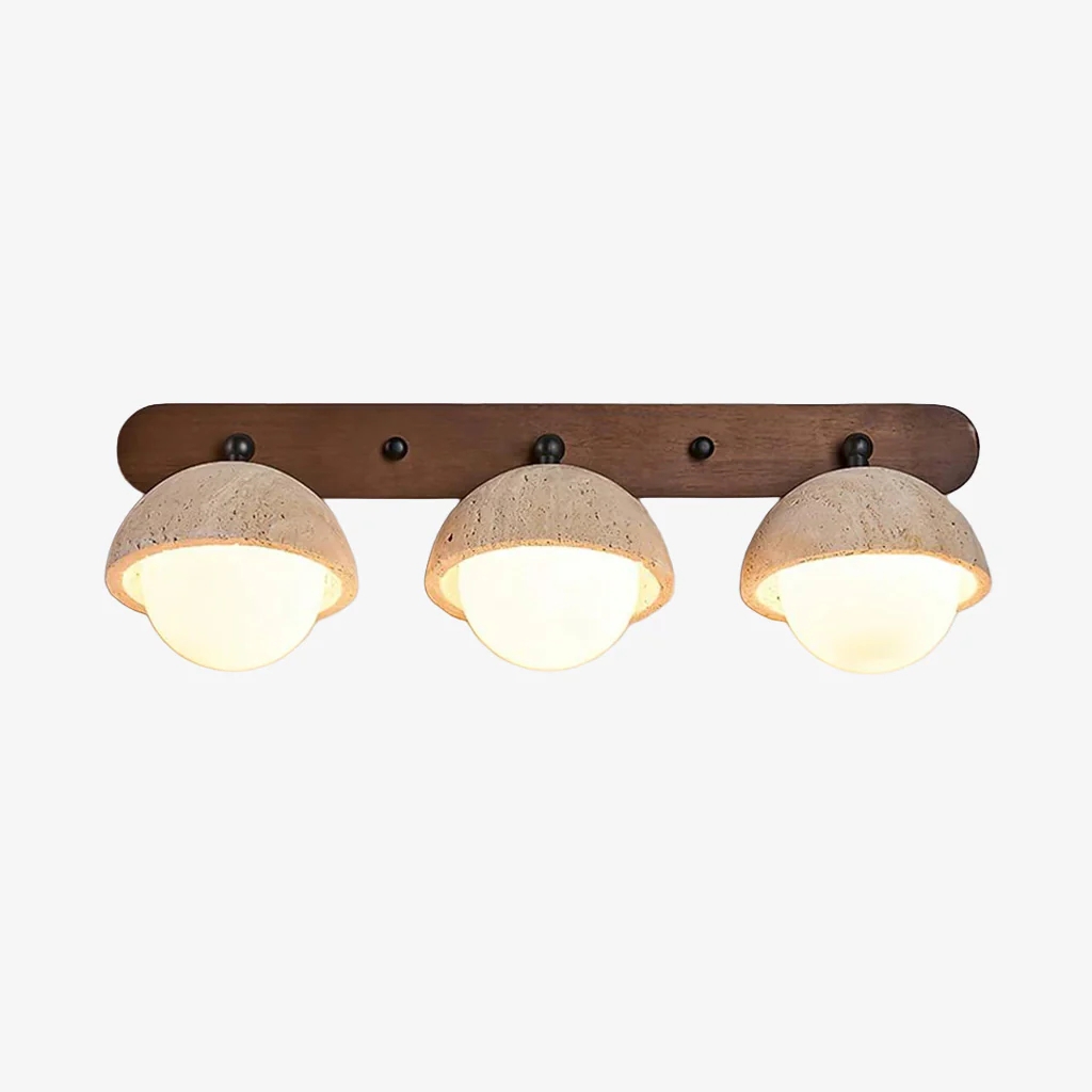 Natural Travertine Wall Sconce – Minimalist Globe Lamp for Hallway S411