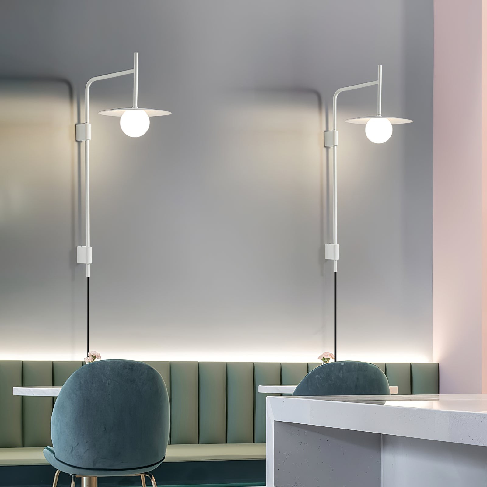 Nordic Swing Arm Wall Lamp for Living Room G26