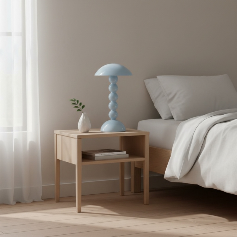 Modo LED Table Lamp - Orb-Stacked Base Mushroom Shade Perfect for Living Room or Bedroom T722