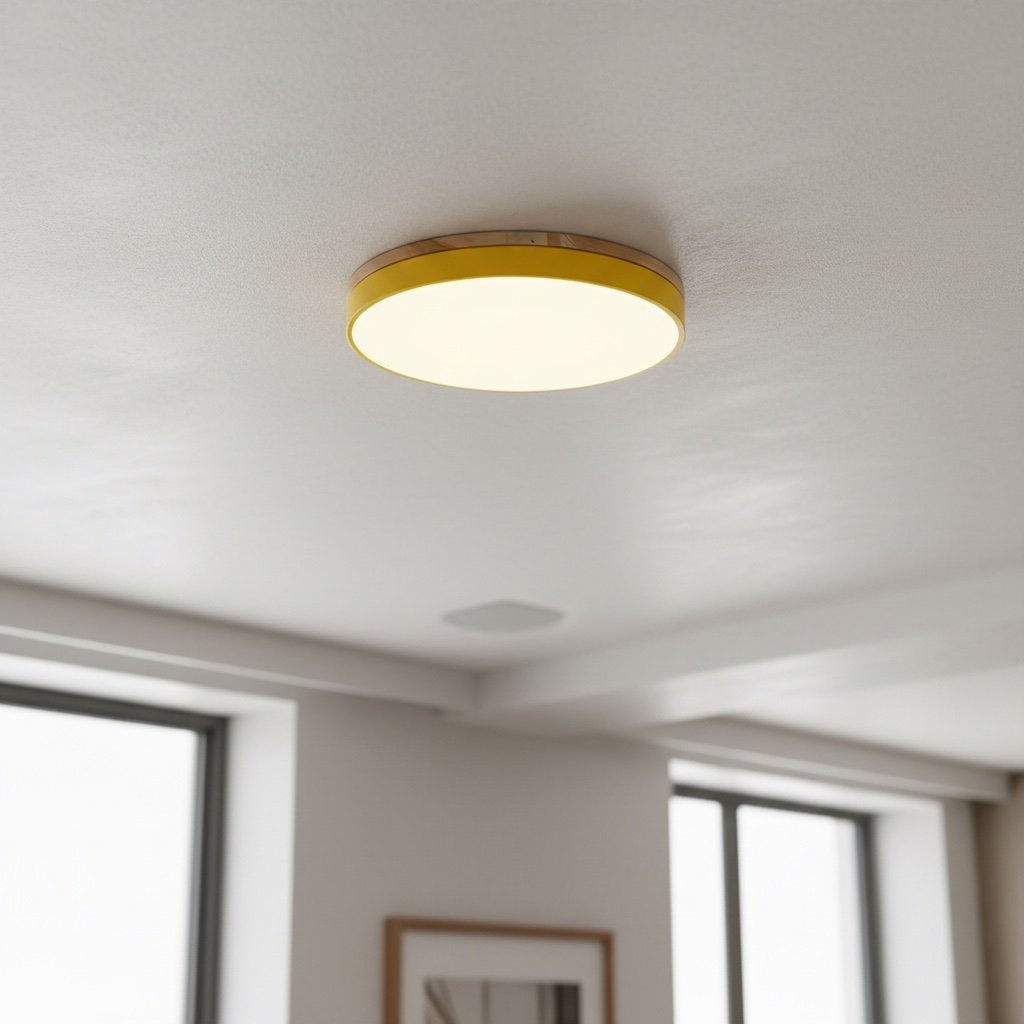 Cielora Round Flush Mount Ceiling Lamp Minimal Profile - Modern Interior Decor T509