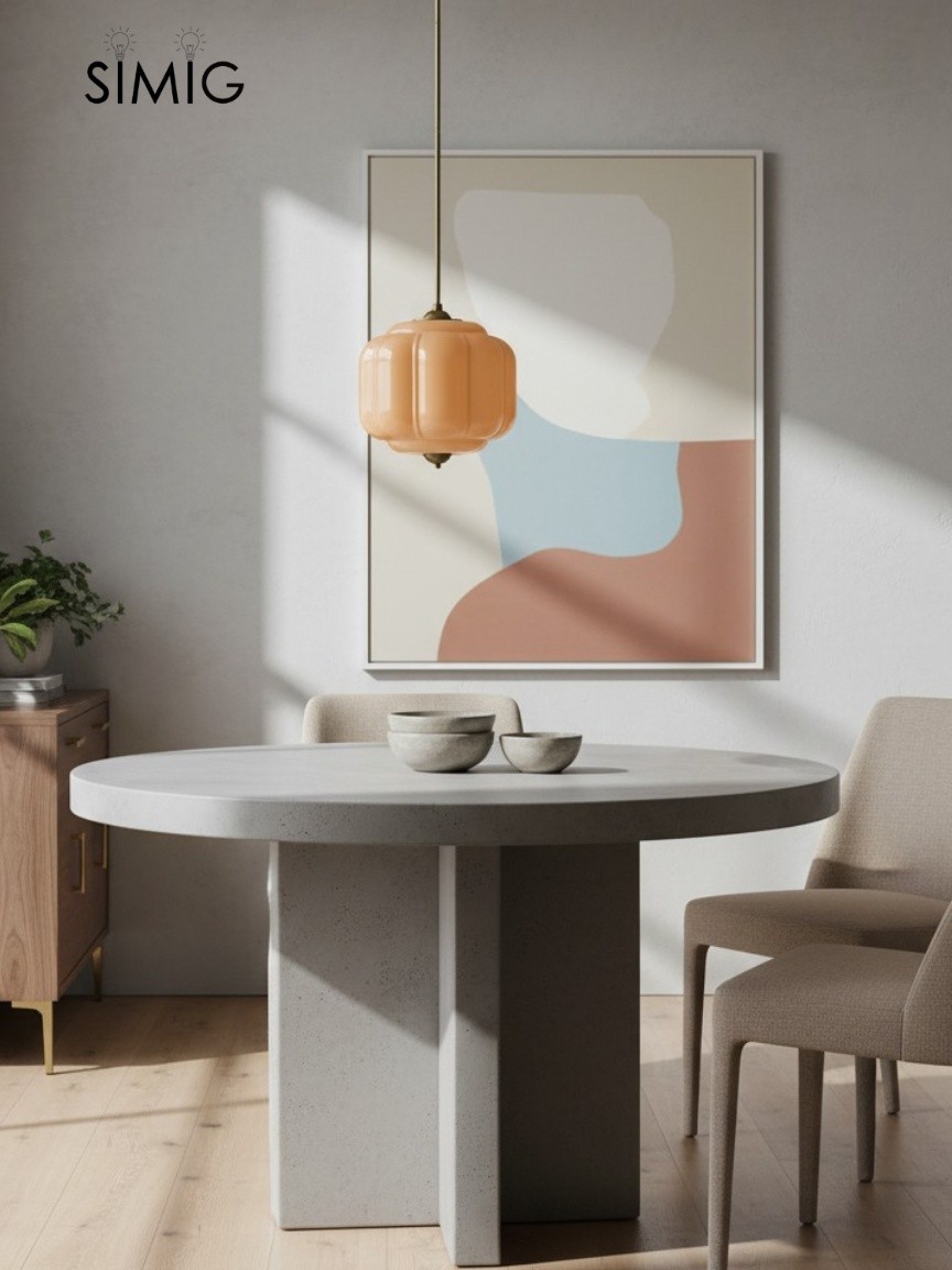 Eloise Vintage Milk Glass Pendant Light - Chic Retro Lighting for Dining Rooms S215