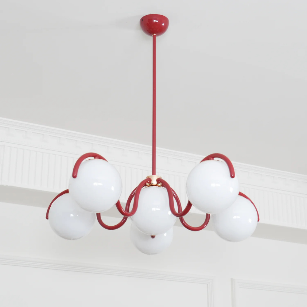 Sculptural Linear Chandelier with Elegant Flowing Silhouette S223