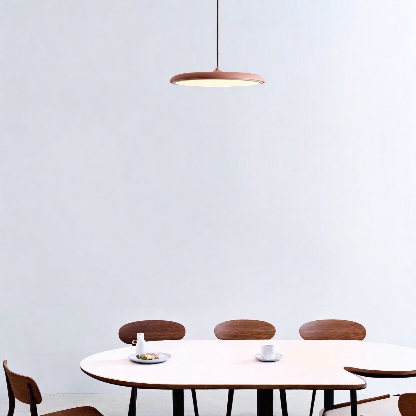 Modern Metal Saucer Pendant Light – Slim Design with LED Lighting M45