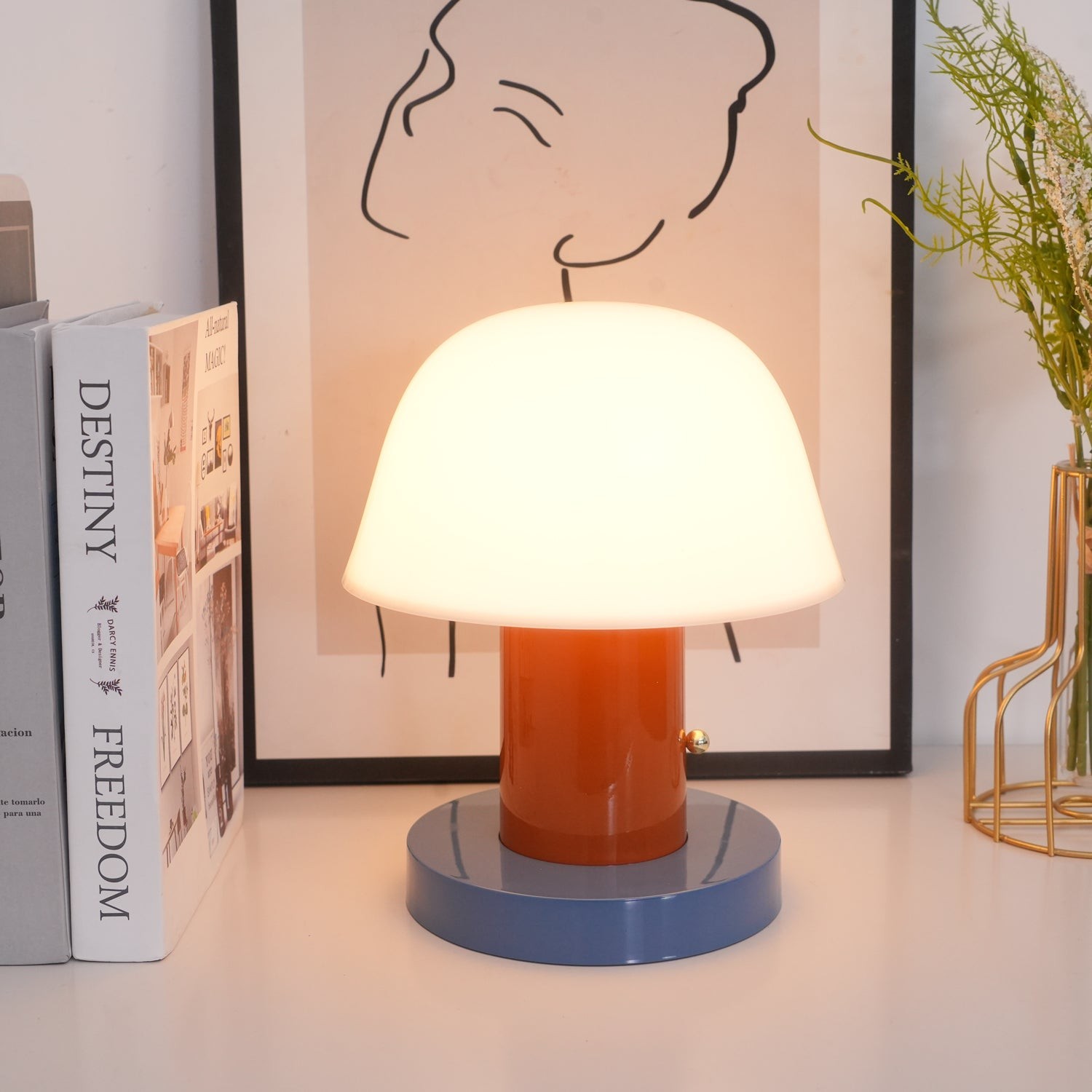 Minimalist Mushroom Cordless Table Lamp M528