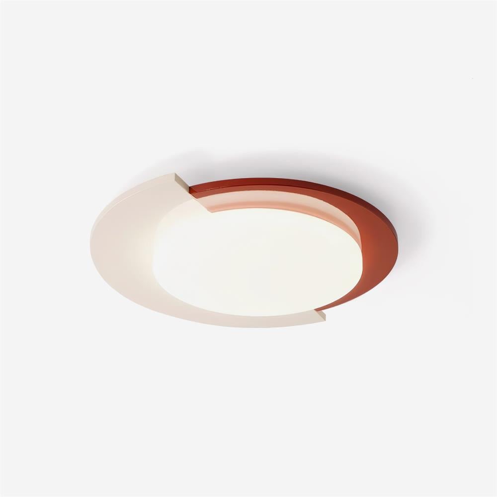 Red And White Round Ceiling Light M102