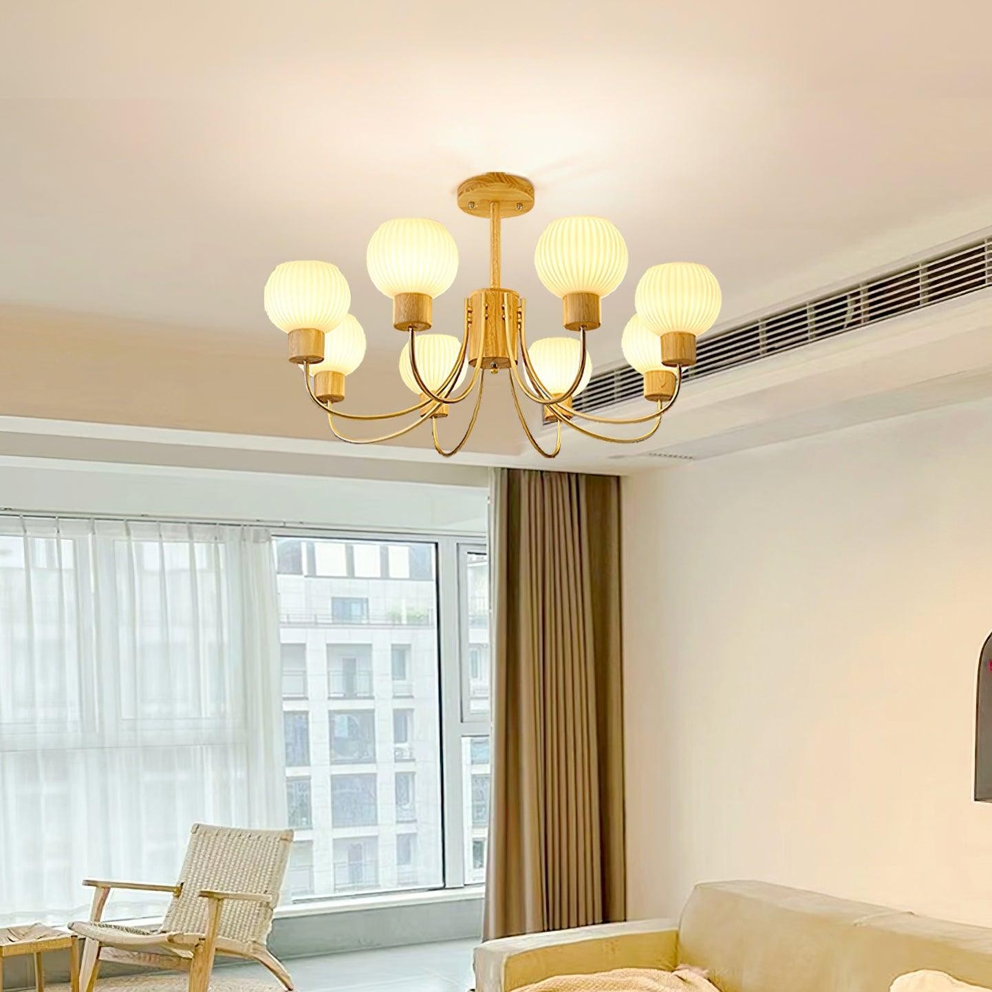 Wabi-sabi Wooden Chandelier M459