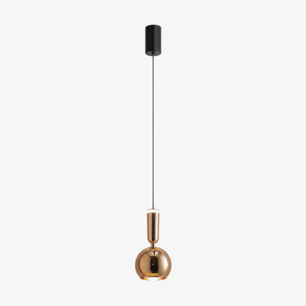 Veridia Modern Adjustable Slim Pendant Light - Metal Acrylic Hanging Lamp for Bedroom and Hallway T2211