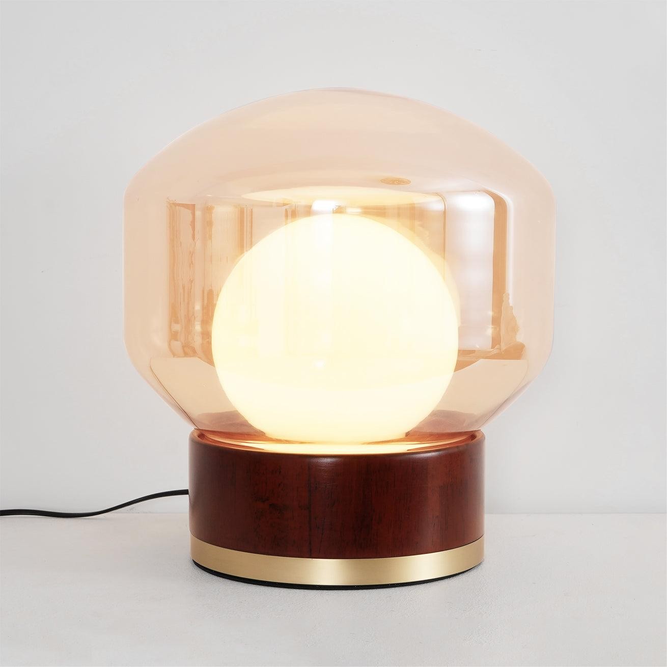 Simple Creative Wood Orb Table Lamp M423