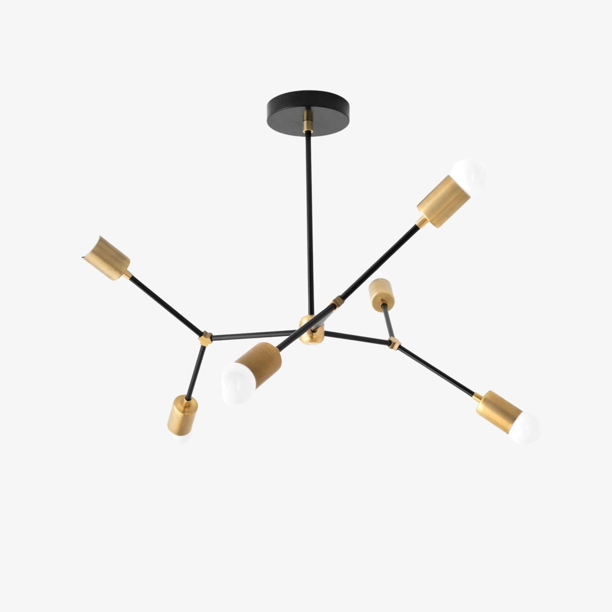 Mobilux Line Industrial Geometric Chandelier - Chrome Nickel Ceiling Light T308