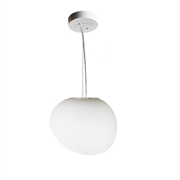 Pebble Orb Deco Milk Glass Pendant Light S161