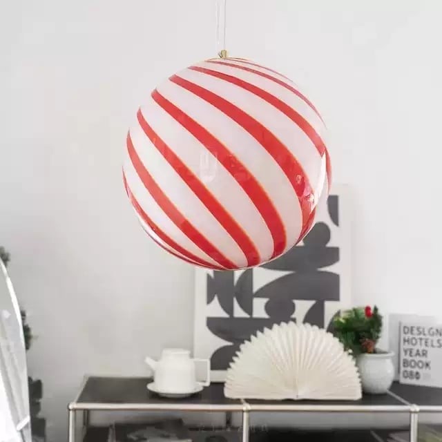 Bold Striped Solstice Pendant Light for Contemporary Spaces S368