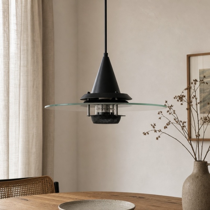 Moxellan Vintage Pendant Light - Modern UFO Pendant Lamp for Dining Room, Studio and Bar T2279