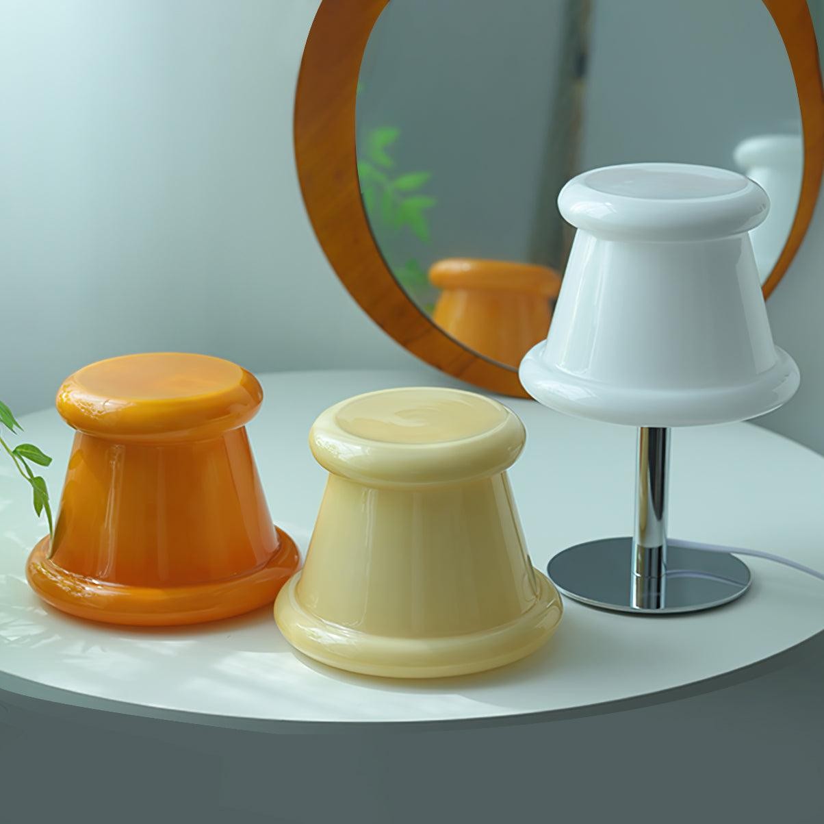 Cream Creative Irregular Cylindrical Table Lamp M533