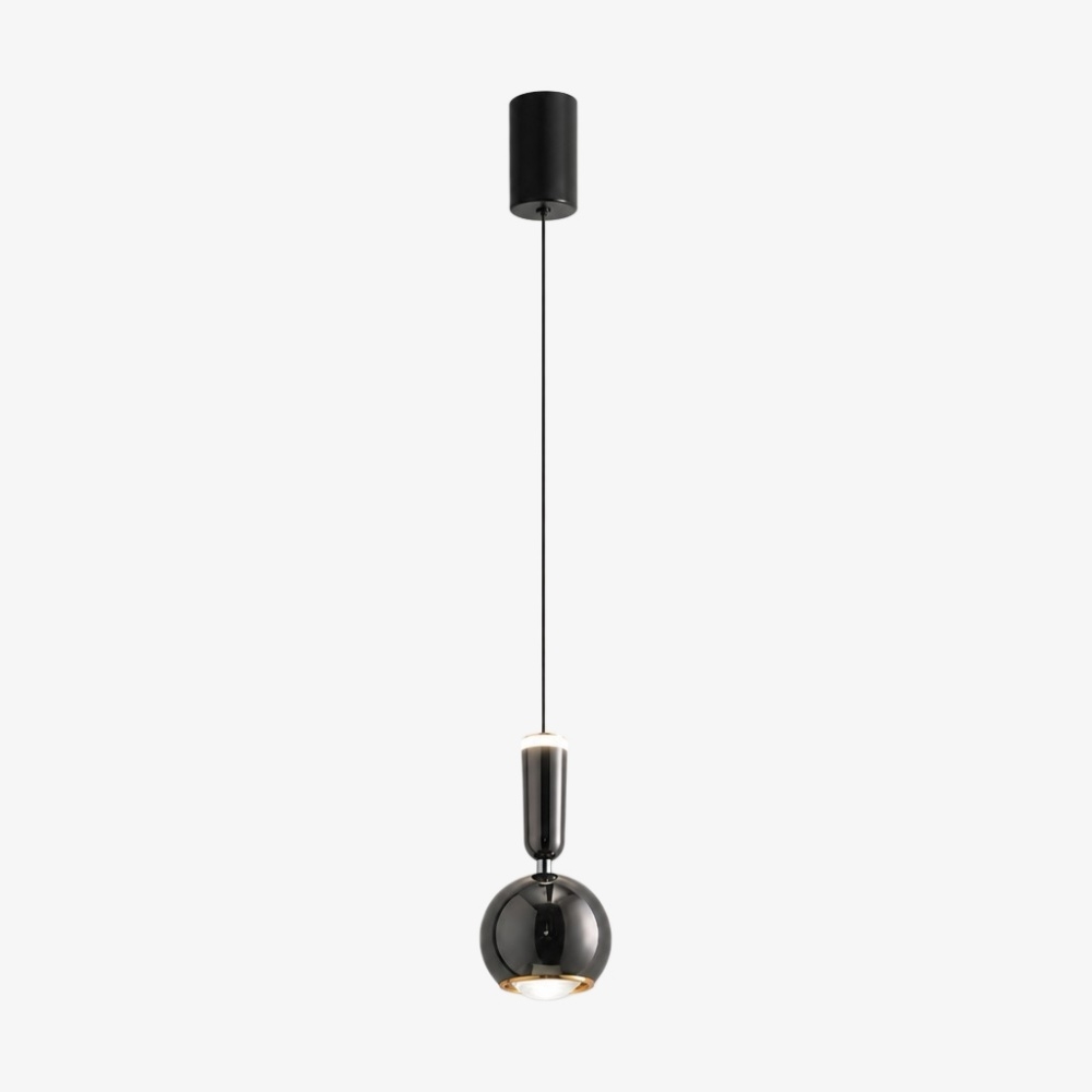Veridia Modern Adjustable Slim Pendant Light - Metal Acrylic Hanging Lamp for Bedroom and Hallway T2211