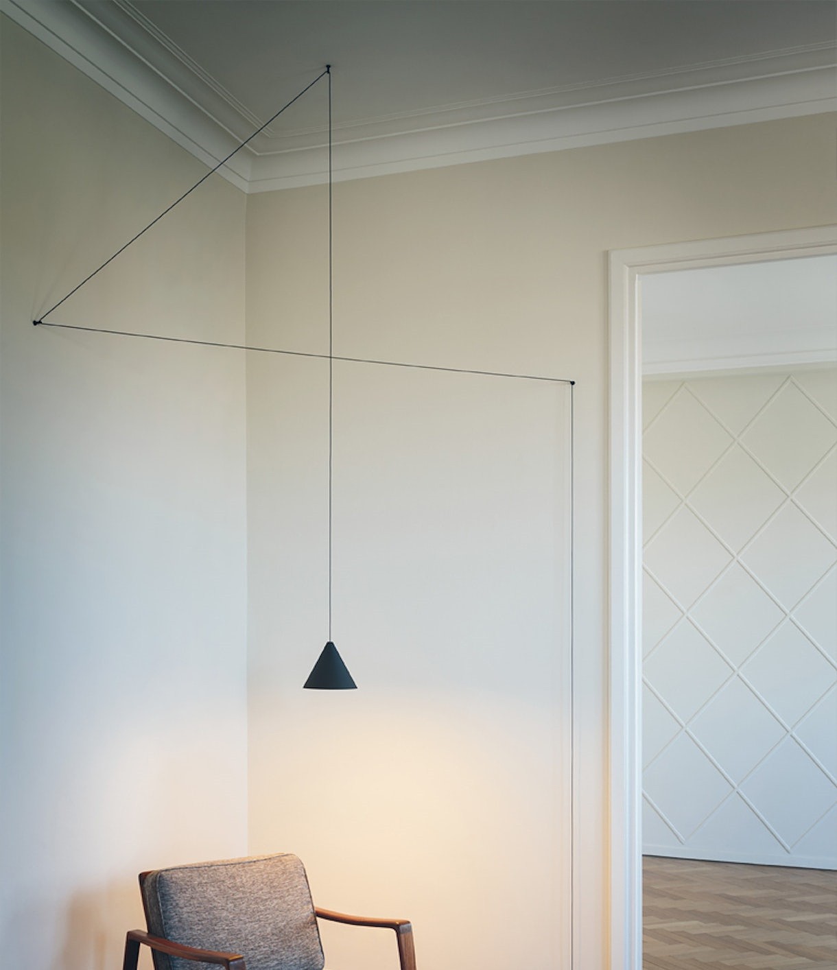 String Light Cone Pendant Light