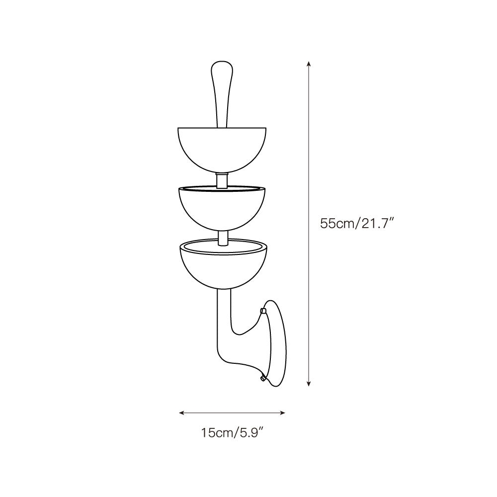 Triple Alabaster Wall Lamp T1789