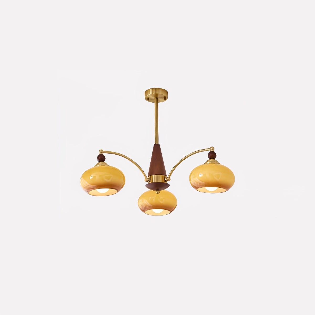 Vintage Multihead Persimmon Chandelier M325