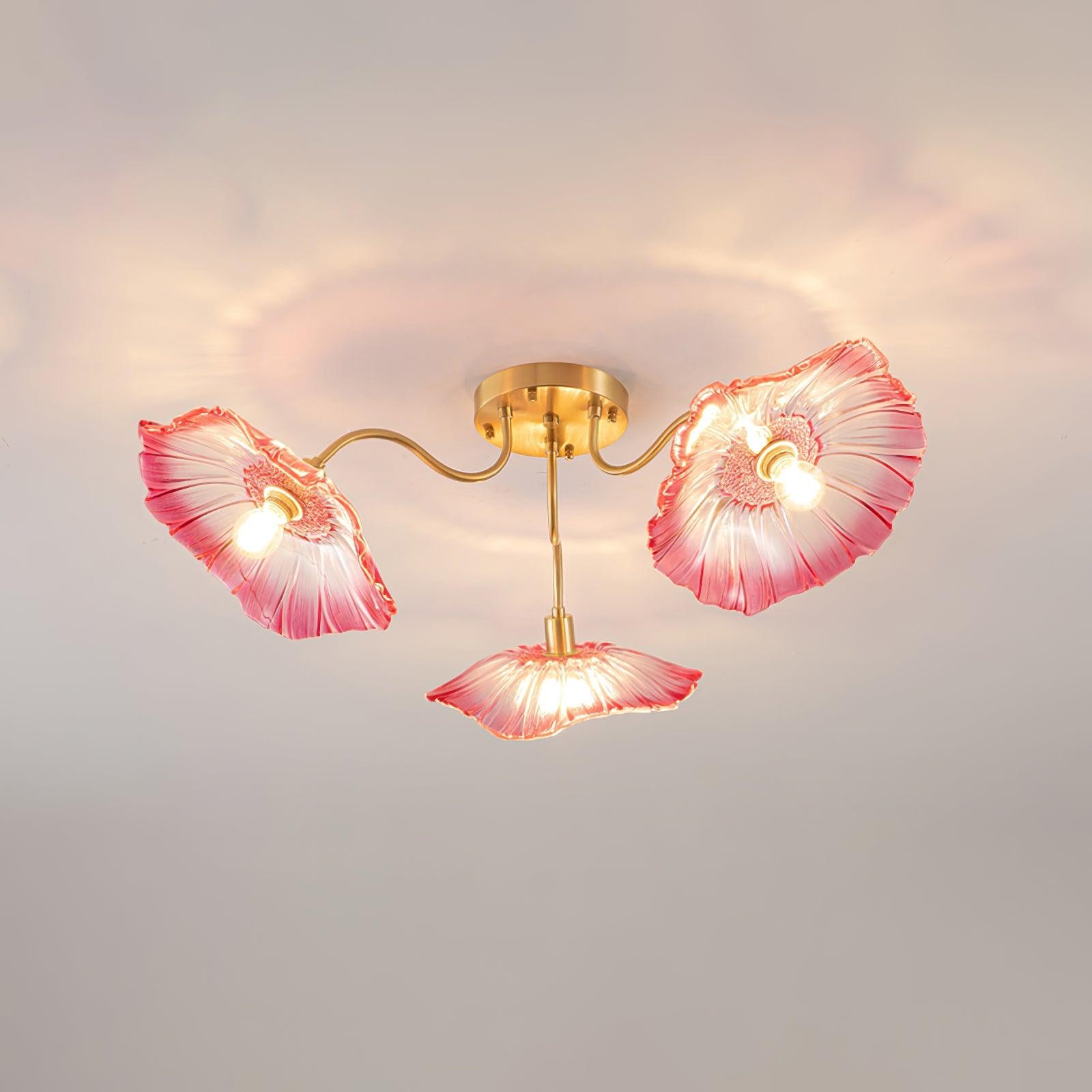 Murano Glass Flowers Ceiling Light P049