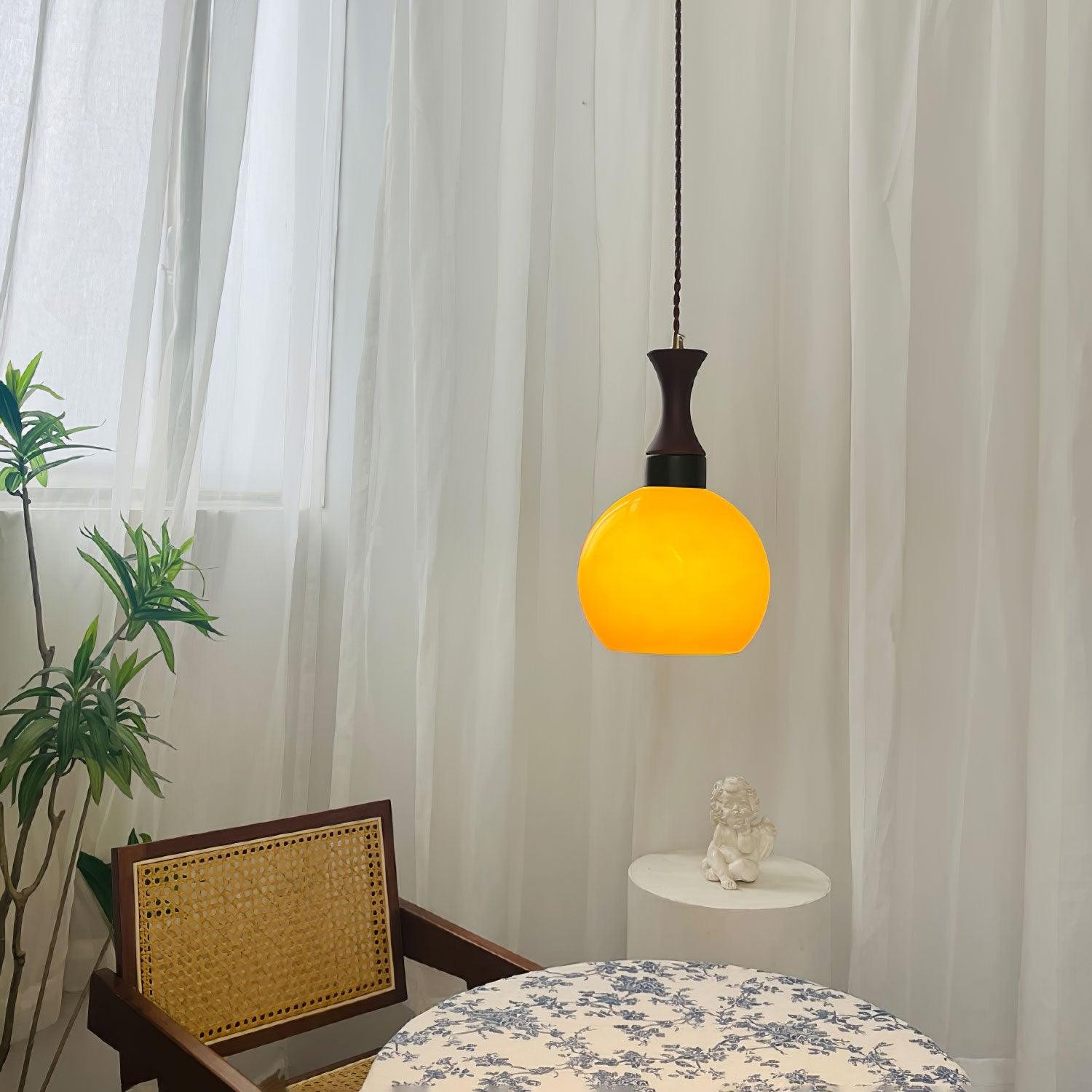 Spherical Orange Practical Luxury Pendant Lamp M523