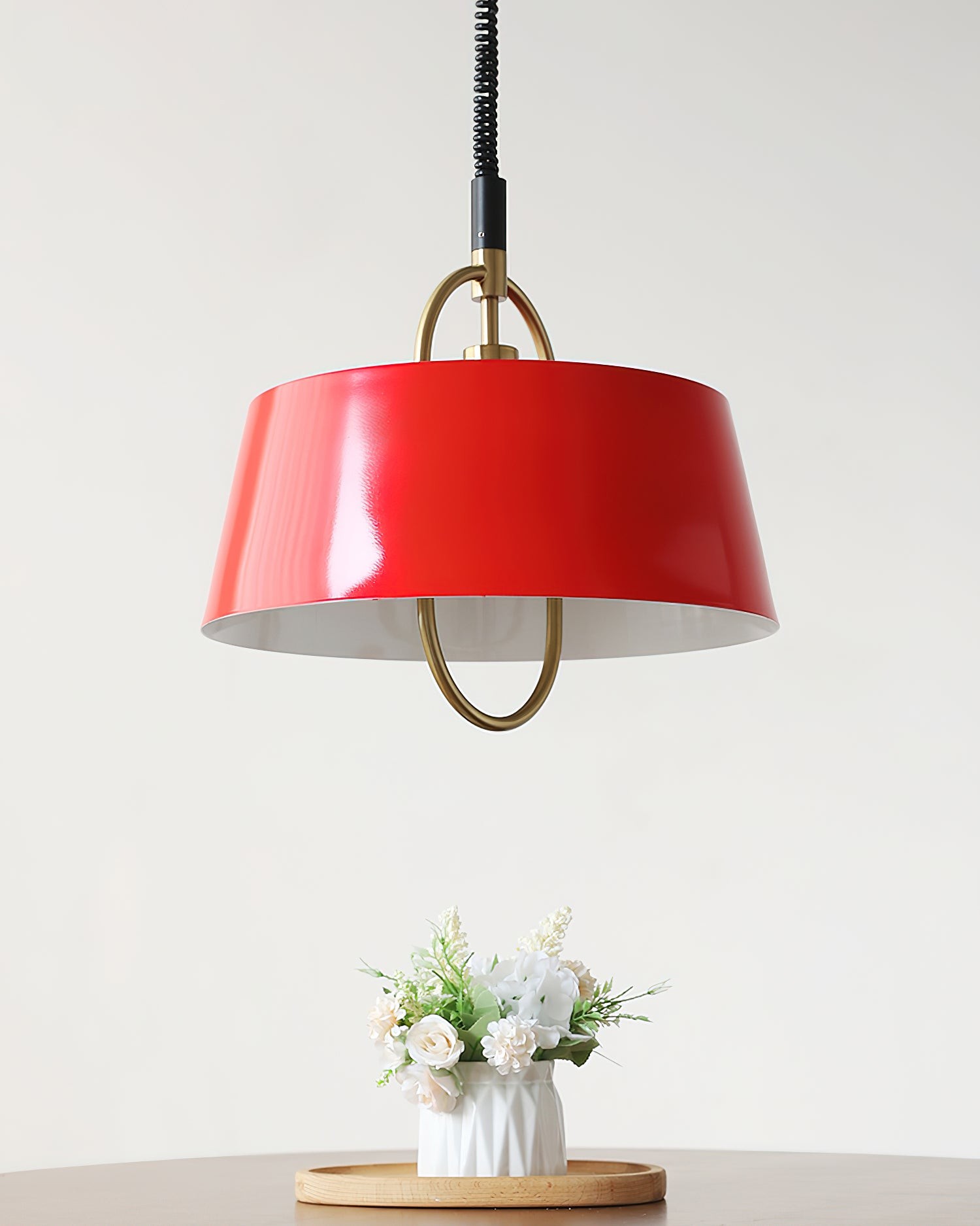 Retro Classic Drum Shaped Retractable Metal Pendant Lamp M305