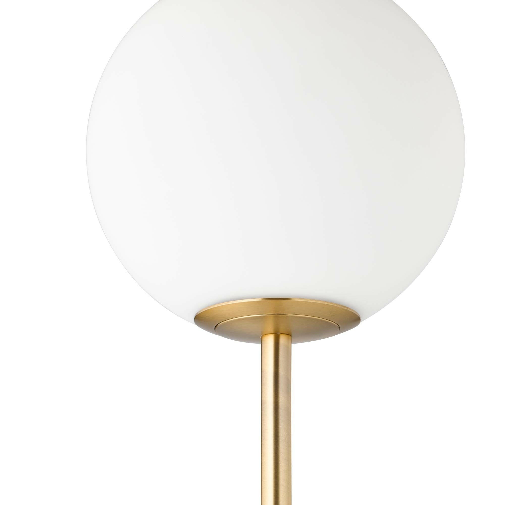 Modern Minimalist Travertine Base Glass Orb Floor Lamp G61