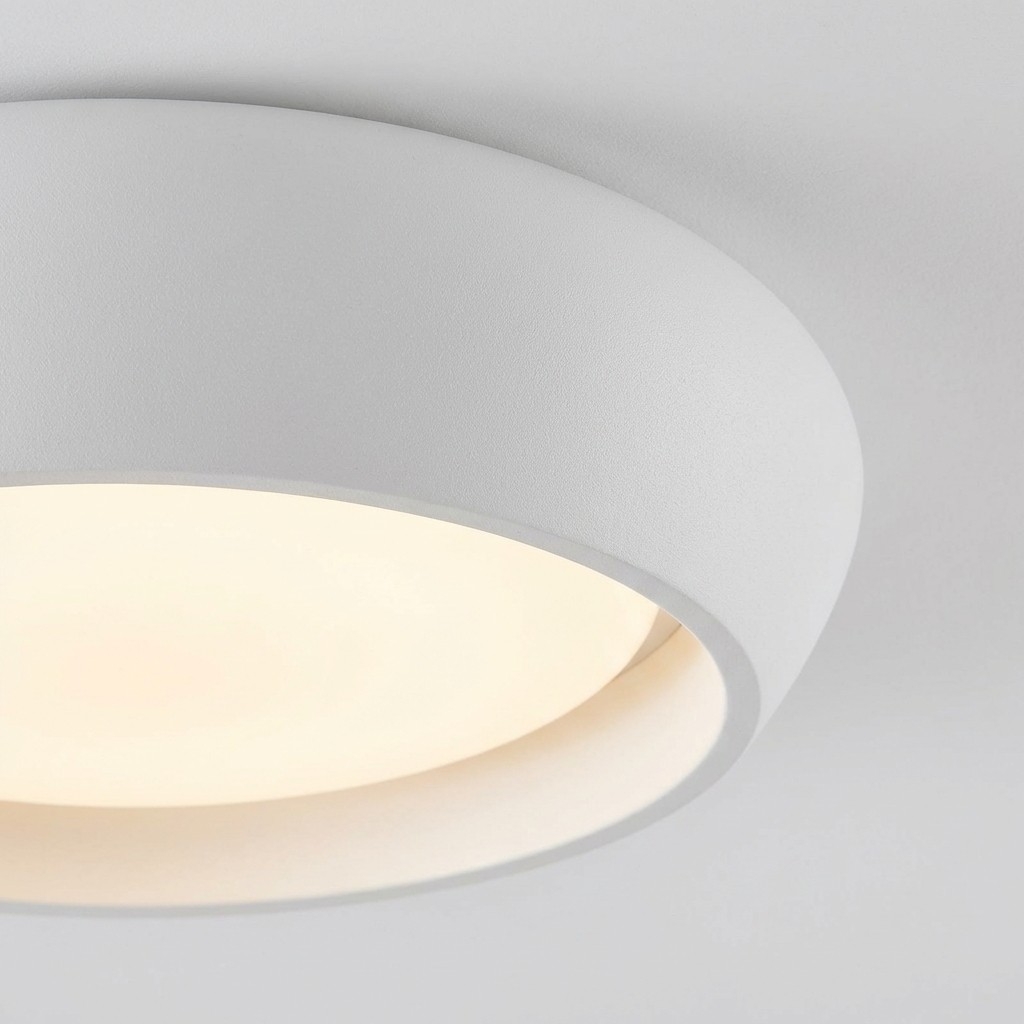 Monocem Minimalist Concrete Ceiling Fixture – Stylish Flush Mount Light for Living Room T1086