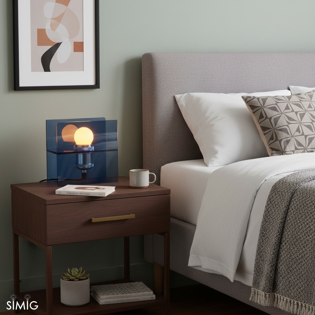 Afterglow Sunset Ocean Horizon Table Lamp - Modern Acrylic for Bedroom and Living Room S258