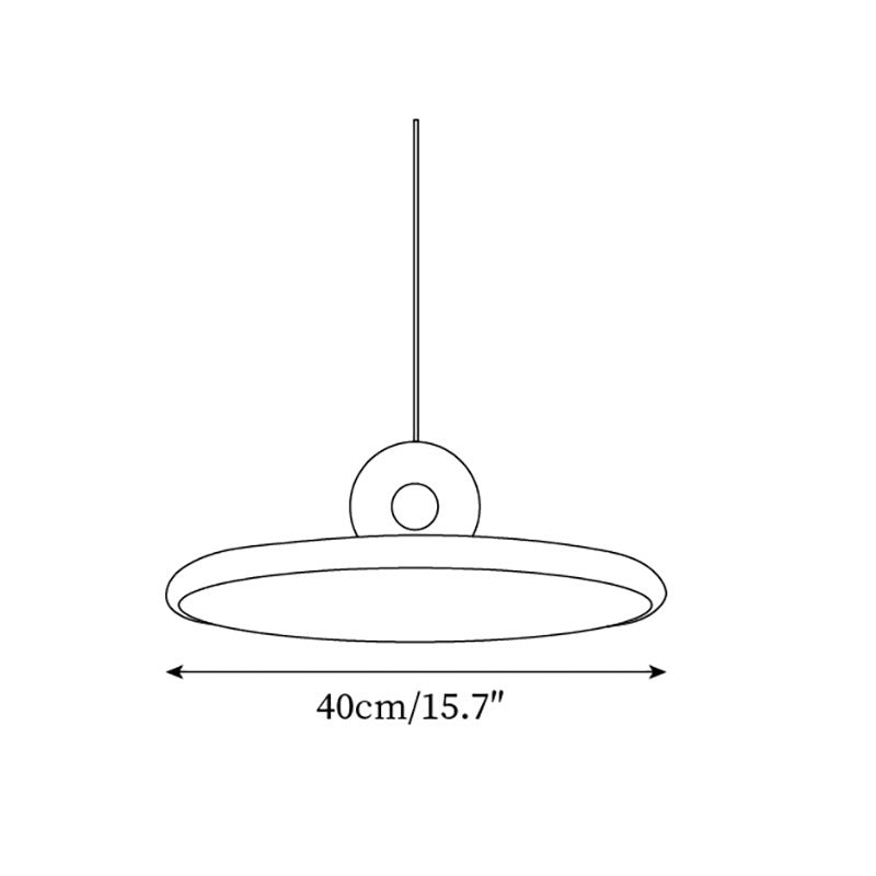Cream Style Vertical Flying Saucer Pendant Lamp M167