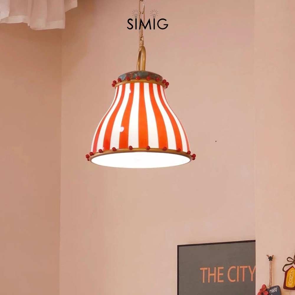 Festilo Circus Striped Glass Pendant for Dining & Living Spaces M66
