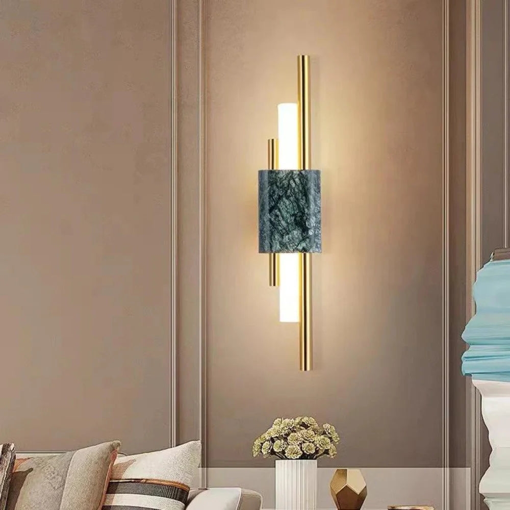 Refined Radiance Marble Accents Wall Light T2011
