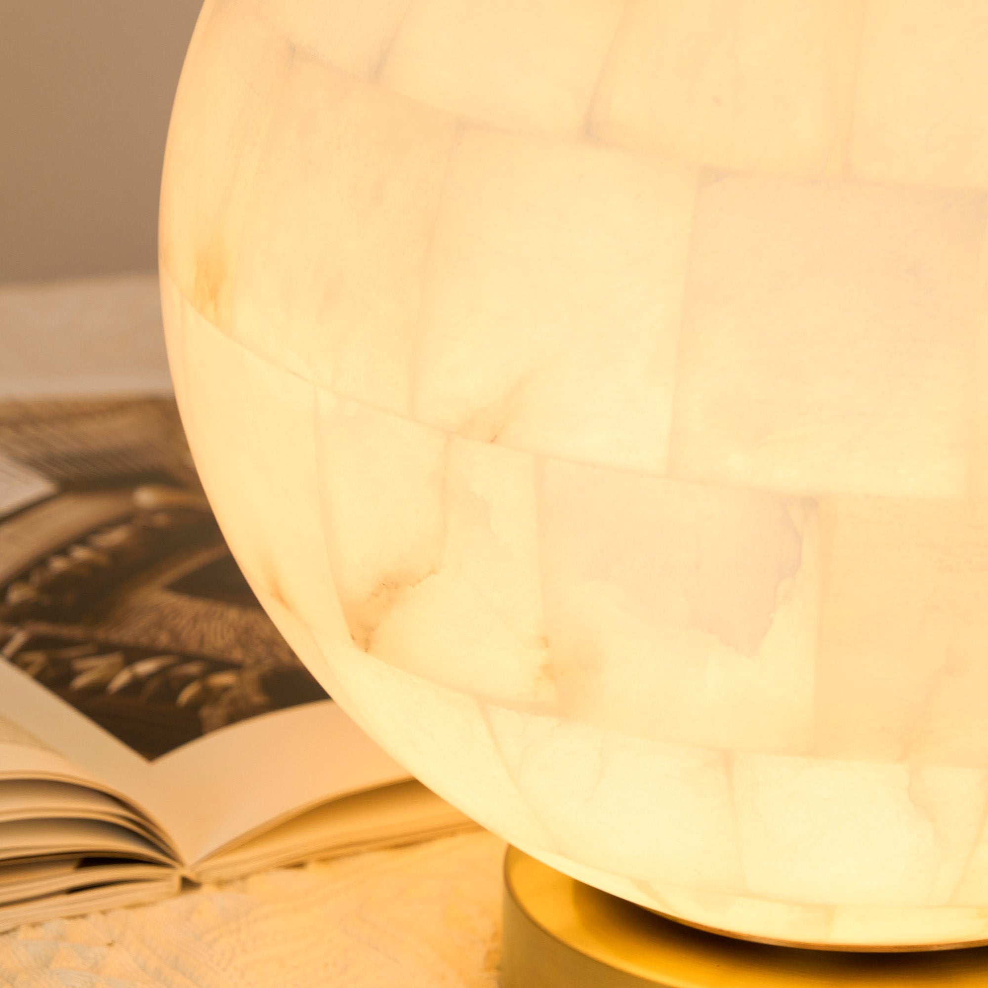 Alabaster Ball Table Lamp T1657