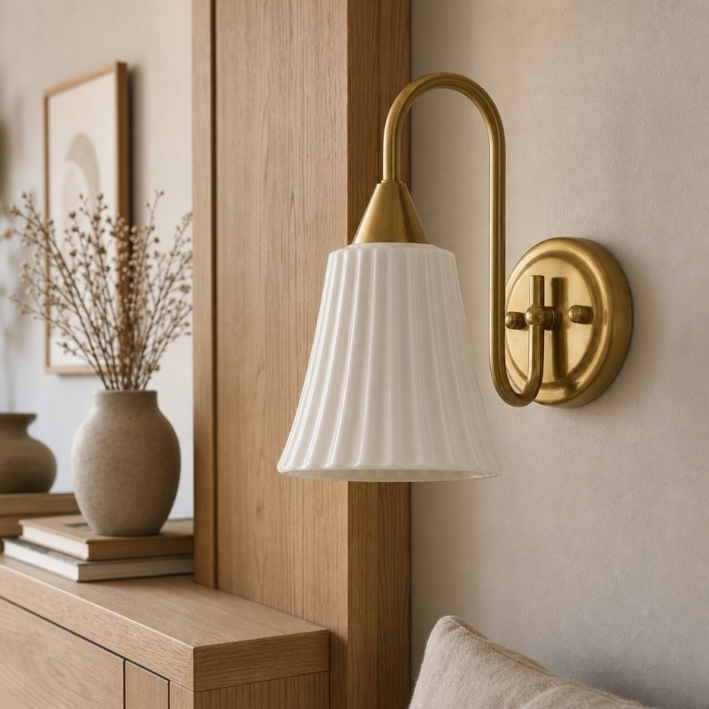 Celvane French Vintage Wall Lamp - Elegant Retro Design Bedside Light for Bedroom and Hallway T2274