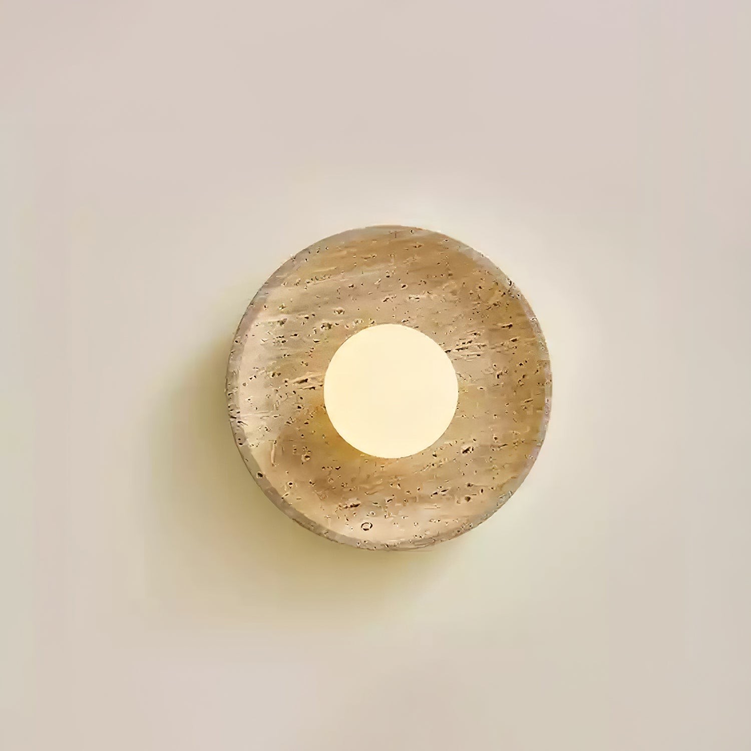 Retro Wabi Sabi Travertine Lunar Eclipse Wall Light G64