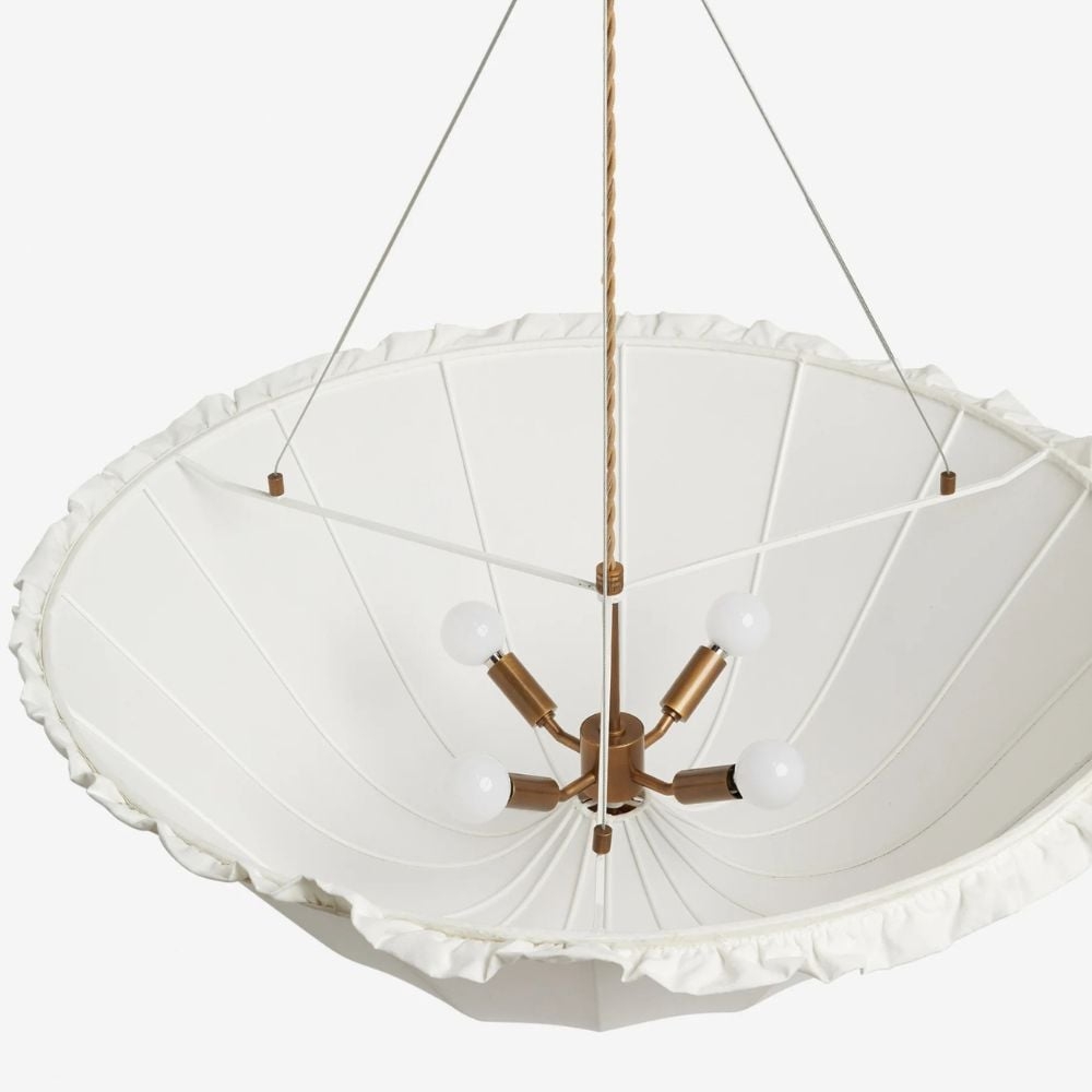 Wickara Fabric Woven Shade - Bohemian Flush Mount Ceiling Light T473