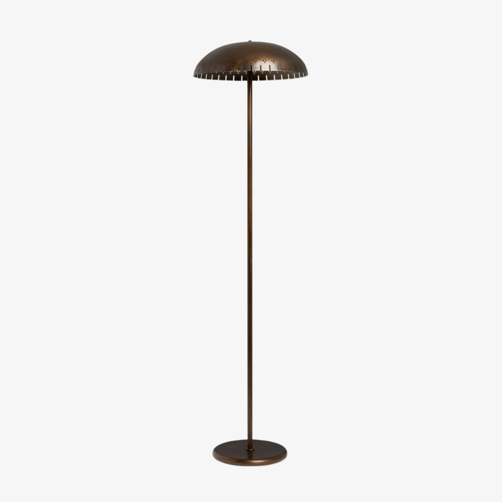 Lustrona Metal Standing Floor Lamp - Modern Half-Dome Shade Accent Light for Home Styling T676