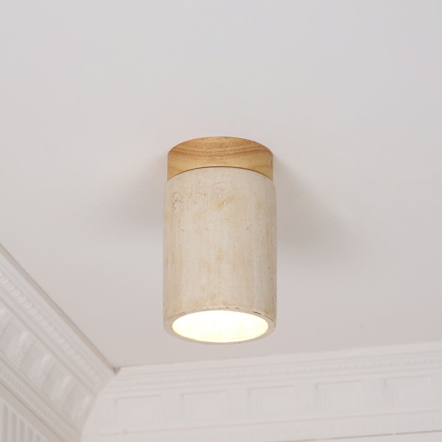 Marble Travertine Column Ceiling Lamp M405