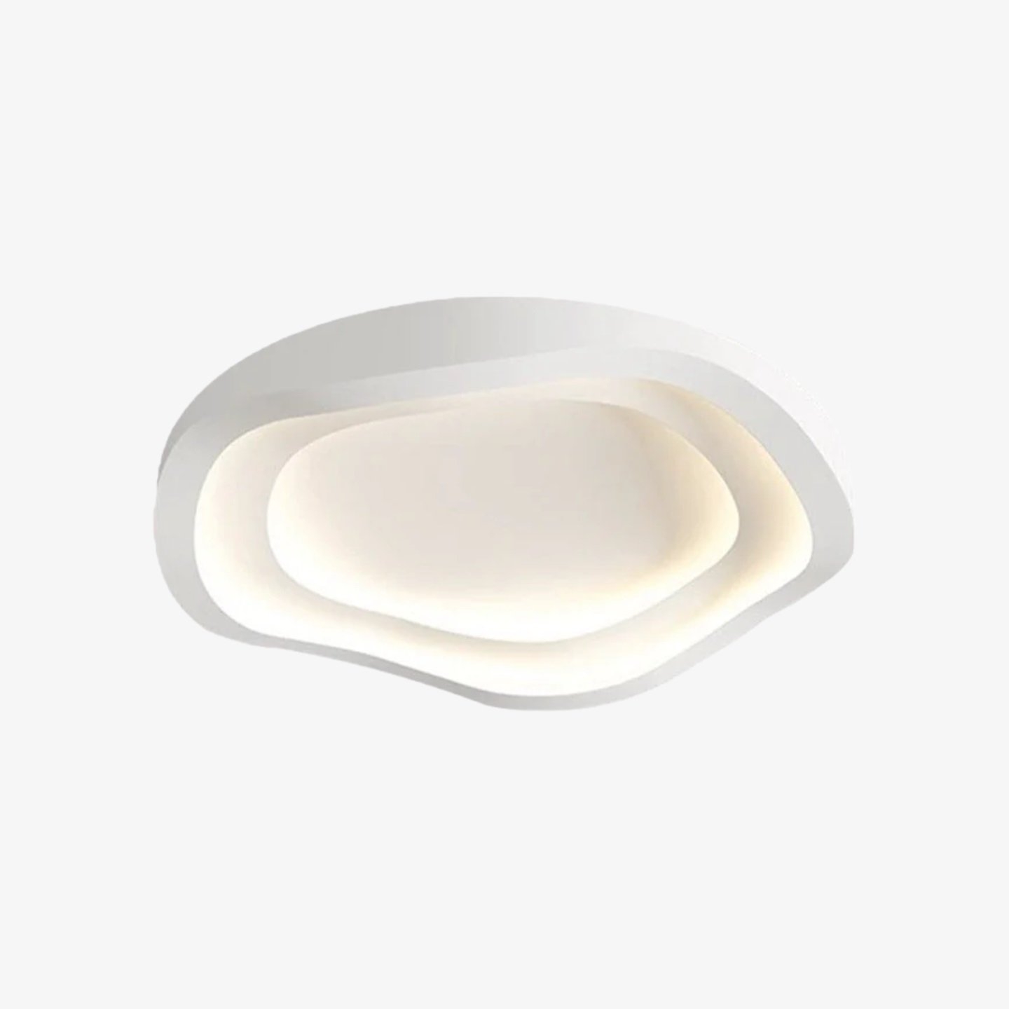 Aeris Elionis Ripple Pattern LED Ceiling Light - Minimalist Iron & Acrylic Flush Mount for Living Room T811