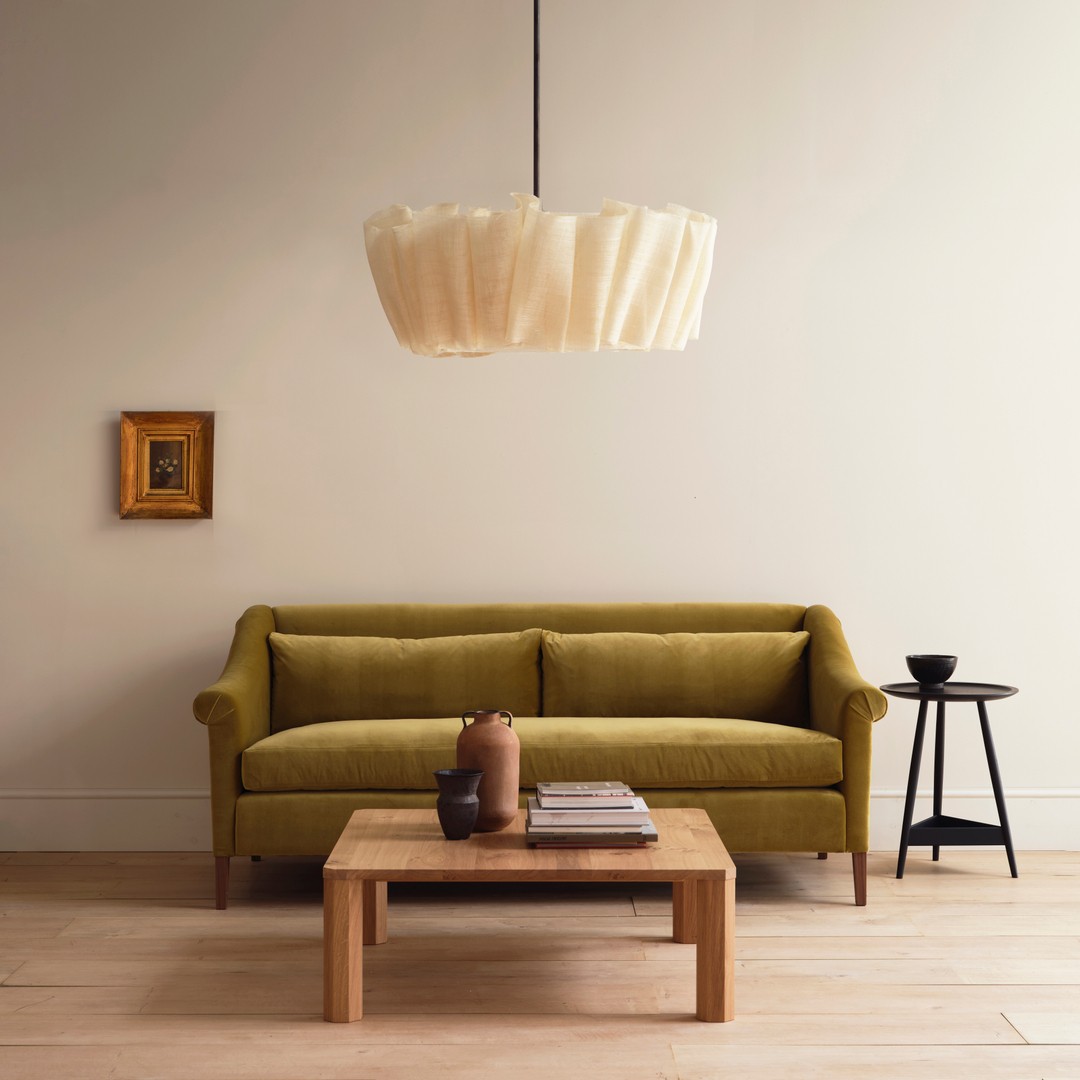Scandinavian Pleated Fabric Pendant Light – Adjustable Hanging Lamp for Dining Room T191