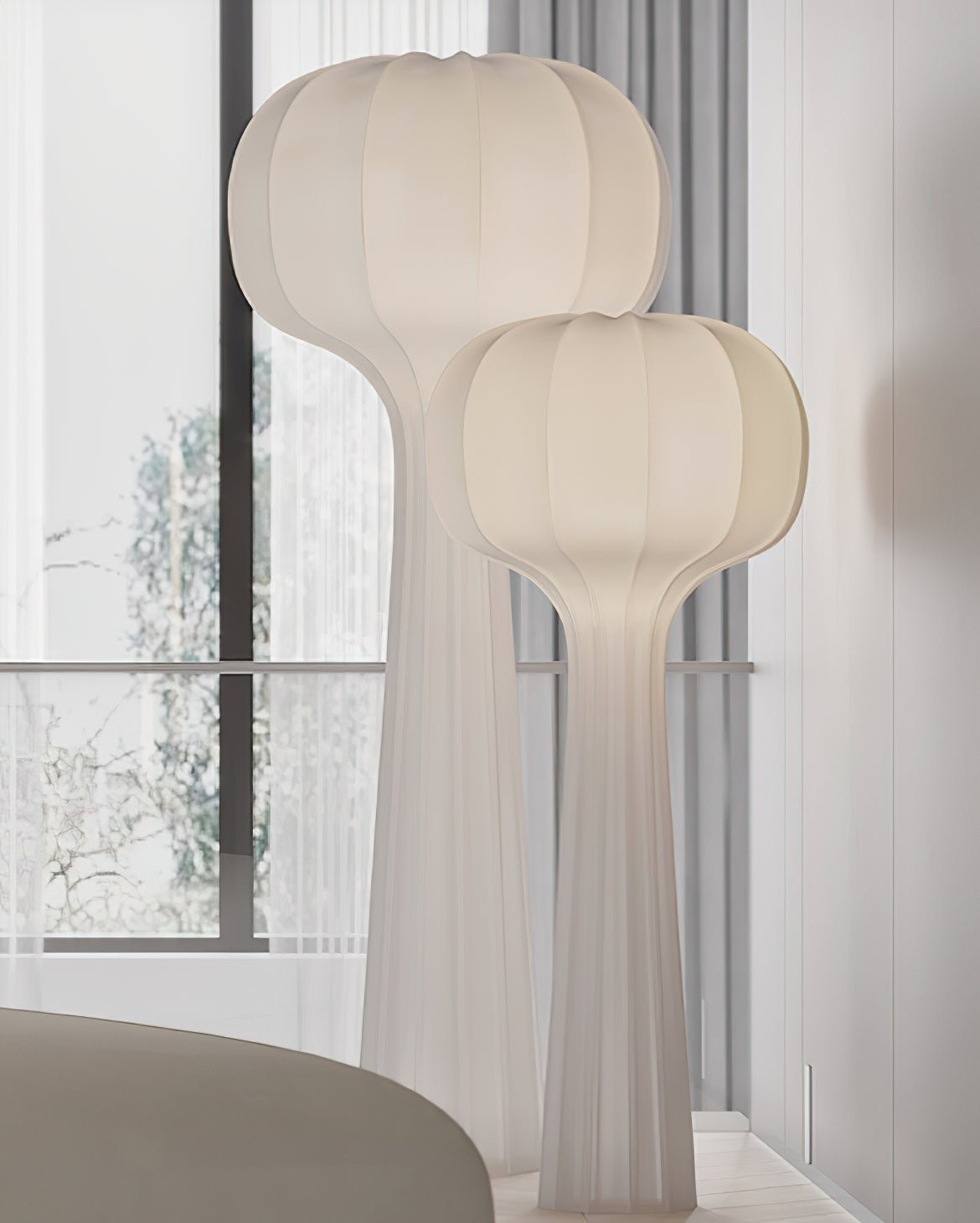 Classic Stripe Silk Floor Lamp M408