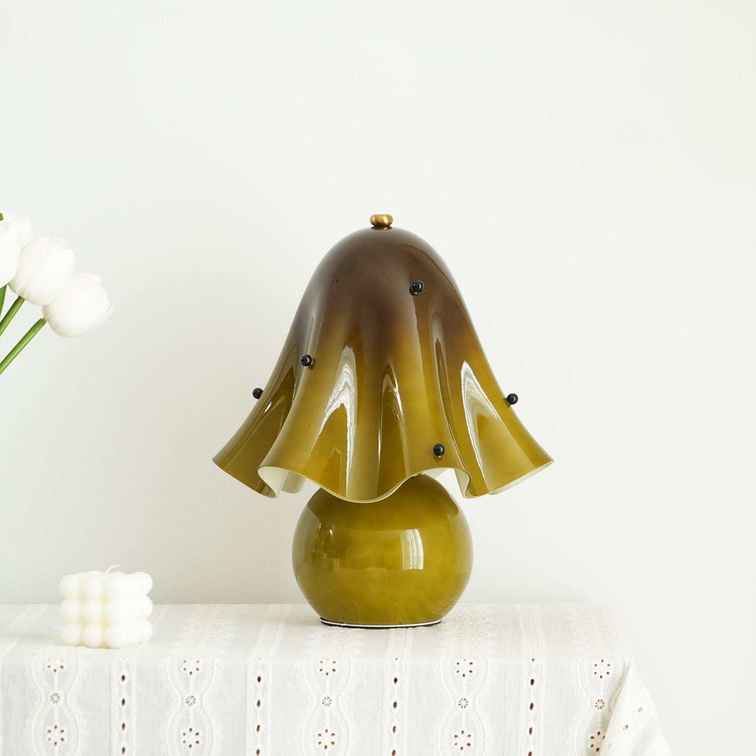 Bellina Sculptural Bell Flower Table Lamp - Accent Lighting for Room T281
