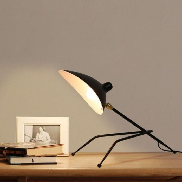 Arclume Tripod Desk Lamp – Black Metal Design for Room